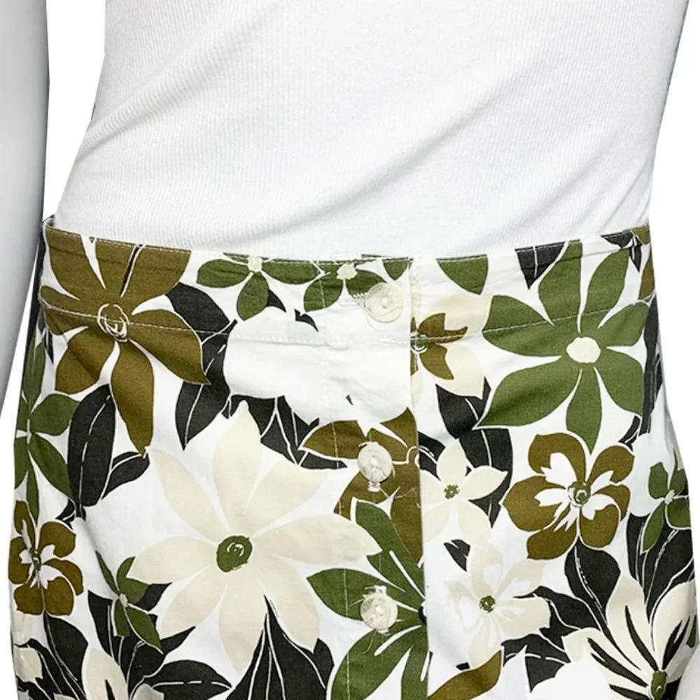 SANCTUARY Button front tropical floral skirt